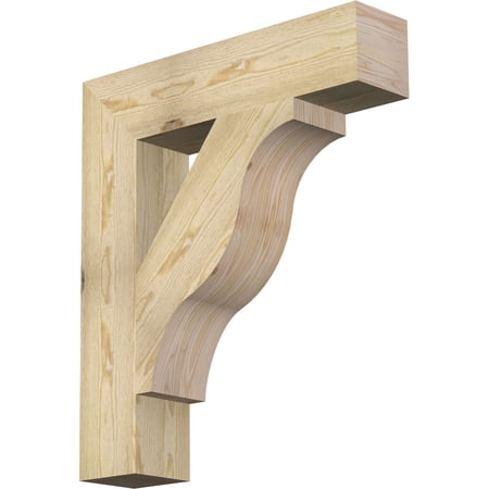 Ekena Millwork 6"W x 28"D x 32"H Funston Block Rough Sawn Bracket, Douglas Fir