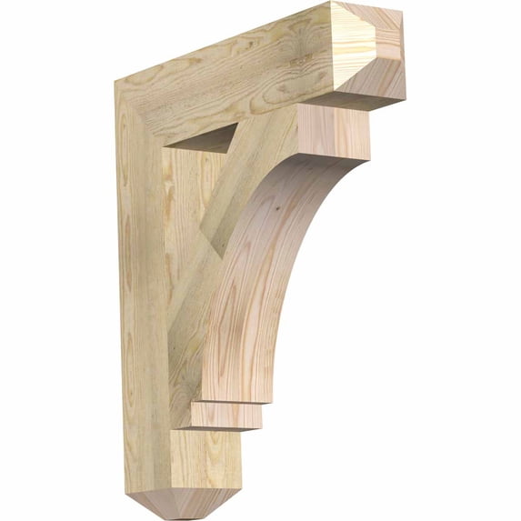 Ekena Millwork 6"W x 28"D x 32"H Imperial Craftsman Rough Sawn Bracket, Douglas Fir