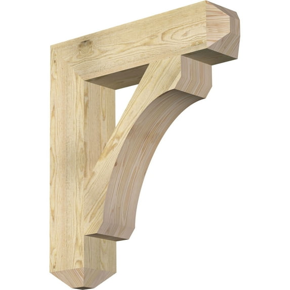 Ekena Millwork 6"W x 28"D x 32"H Legacy Craftsman Rough Sawn Bracket, Douglas Fir