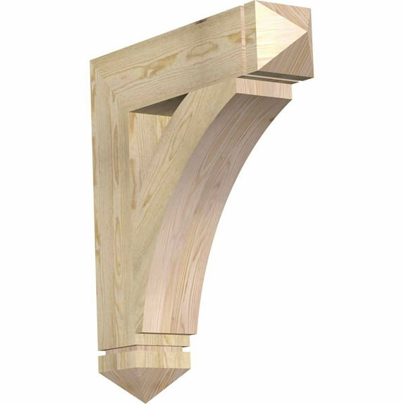 Ekena Millwork 6"W x 28"D x 32"H Thorton Arts & Crafts Rough Sawn Bracket, Douglas Fir