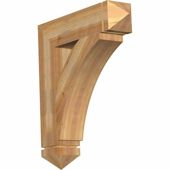 Ekena Millwork 6"W x 28"D x 32"H Thorton Arts & Crafts Rough Sawn Bracket, Western Red Cedar