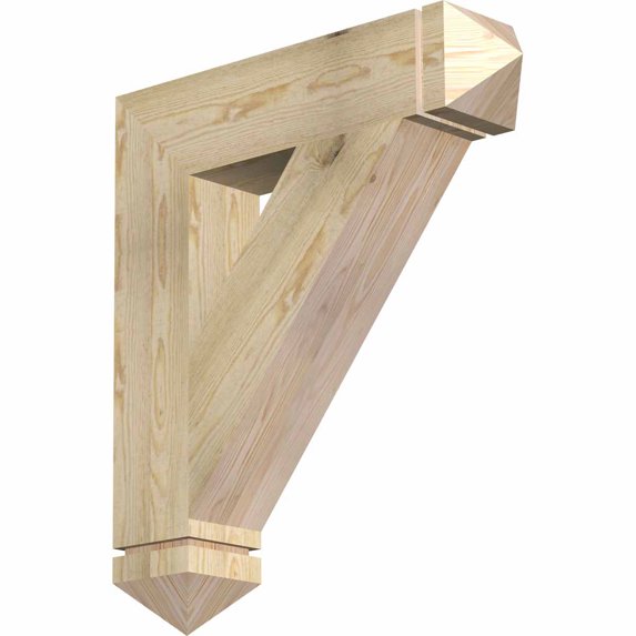 Ekena Millwork 6"W x 28"D x 32"H Traditional Arts & Crafts Rough Sawn Bracket, Douglas Fir