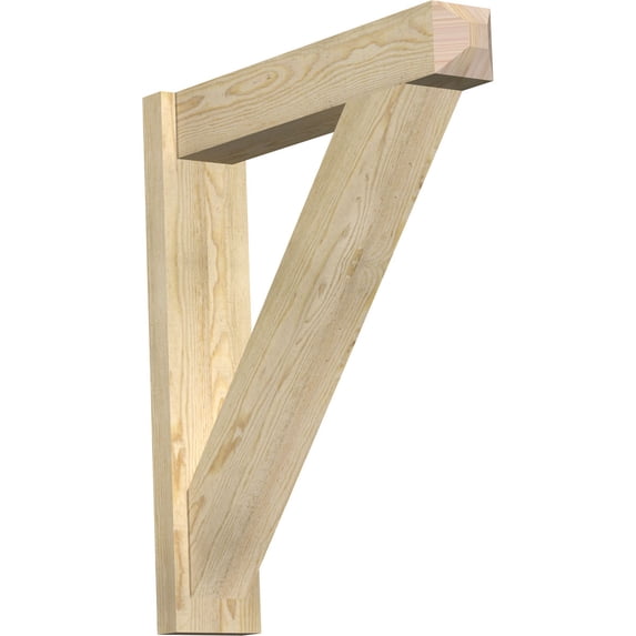 Ekena Millwork 6"W x 28"D x 32"H Traditional Rough Sawn Craftsman Outlooker, Douglas Fir