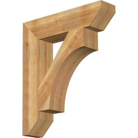 Ekena Millwork 6"W x 28"D x 32"H Westlake Slat Rough Sawn Bracket, Western Red Cedar