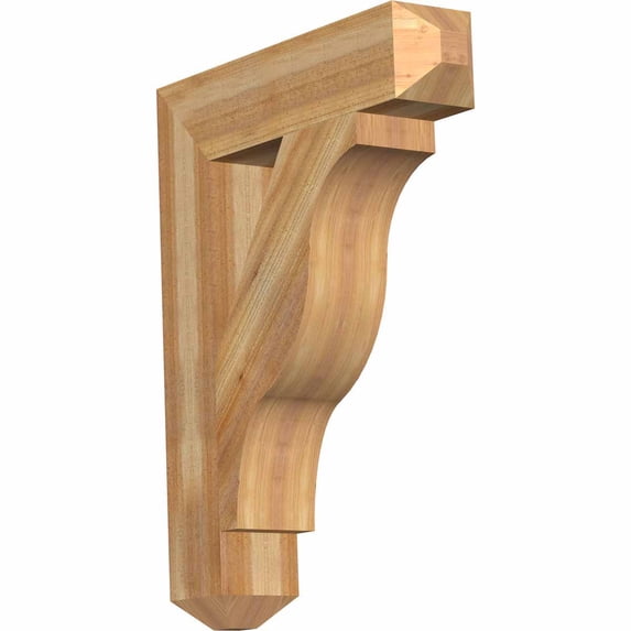 Ekena Millwork 6"W x 28"D x 36"H Funston Craftsman Rough Sawn Bracket, Western Red Cedar