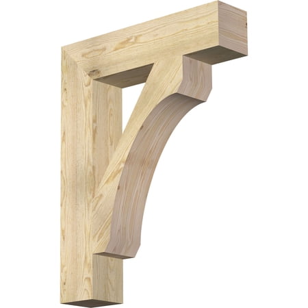 Ekena Millwork 6"W x 28"D x 36"H Legacy Block Rough Sawn Bracket, Douglas Fir