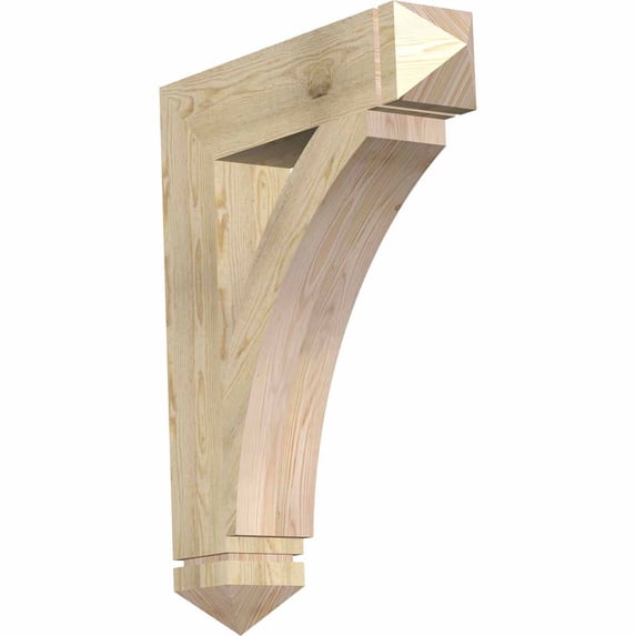 Ekena Millwork 6"W x 28"D x 36"H Thorton Arts & Crafts Rough Sawn Bracket, Douglas Fir