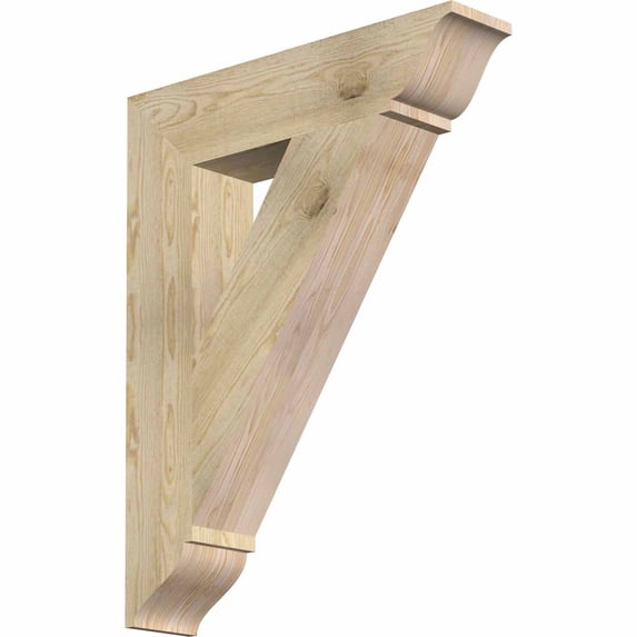 Ekena Millwork 6"W x 28"D x 36"H Traditional Traditional Rough Sawn Bracket, Douglas Fir