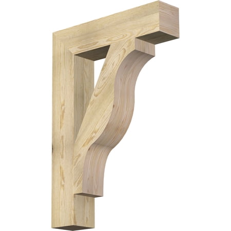 Ekena Millwork 6"W x 28"D x 40"H Funston Block Rough Sawn Bracket, Douglas Fir