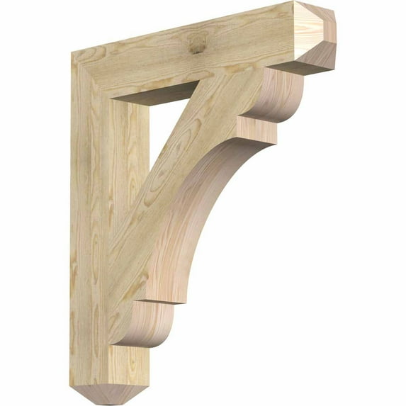 Ekena Millwork 6"W x 28"D x 40"H Olympic Craftsman Rough Sawn Bracket, Douglas Fir
