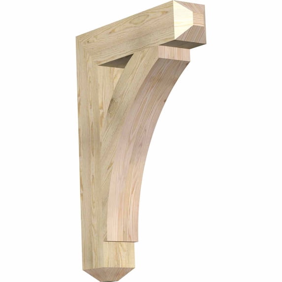 Ekena Millwork 6"W x 28"D x 40"H Thorton Craftsman Rough Sawn Bracket, Douglas Fir