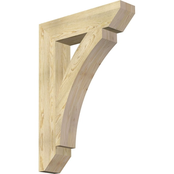 Ekena Millwork 6"W x 28"D x 40"H Thorton Slat Rough Sawn Bracket, Douglas Fir