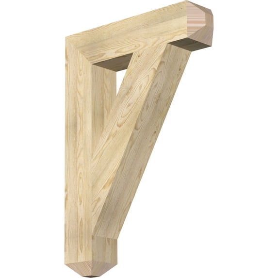 Ekena Millwork 6"W x 28"D x 40"H Traditional Craftsman Rough Sawn Bracket, Douglas Fir
