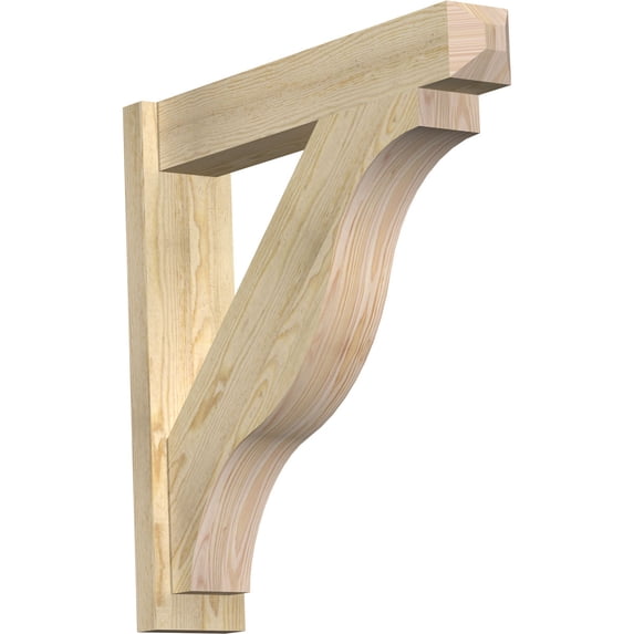 Ekena Millwork 6"W x 30"D x 30"H Funston Rough Sawn Craftsman Outlooker, Douglas Fir