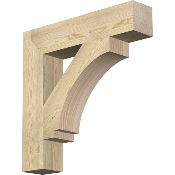 Ekena Millwork 6"W x 30"D x 30"H Imperial Block Rough Sawn Bracket, Douglas Fir