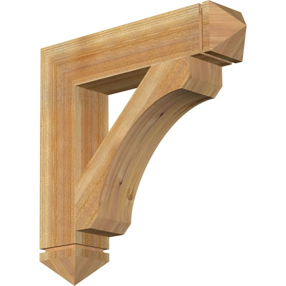 Ekena Millwork 6"W x 30"D x 30"H Legacy Arts & Crafts Rough Sawn Bracket, Western Red Cedar