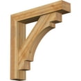 thumbnail image 1 of Ekena Millwork 6"W x 30"D x 30"H Merced Block Rough Sawn Bracket w/ Offset Brace, Western Red Cedar, 1 of 25