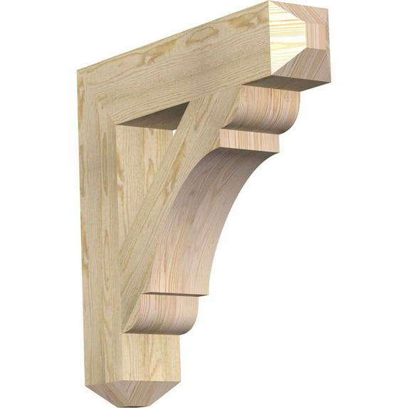 Ekena Millwork 6"W x 30"D x 30"H Olympic Craftsman Rough Sawn Bracket, Douglas Fir
