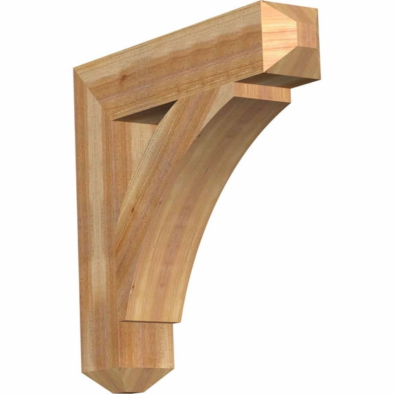 Ekena Millwork 6"W x 30"D x 30"H Thorton Craftsman Rough Sawn Bracket, Western Red Cedar