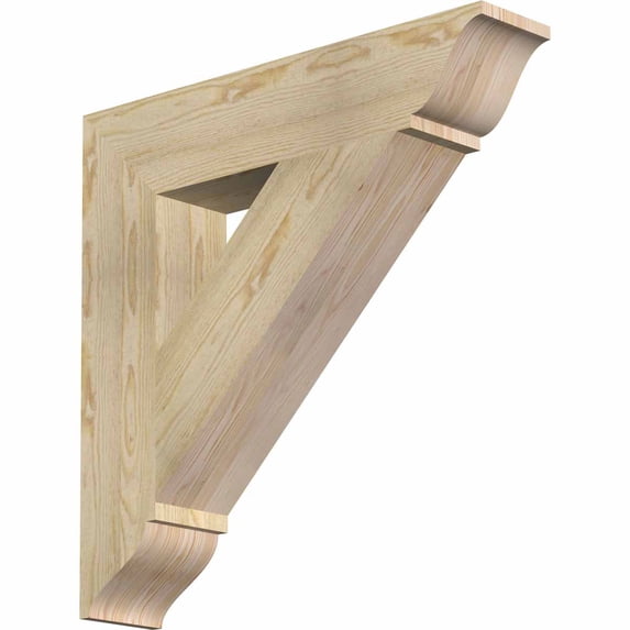Ekena Millwork 6"W x 30"D x 30"H Traditional Traditional Rough Sawn Bracket, Douglas Fir