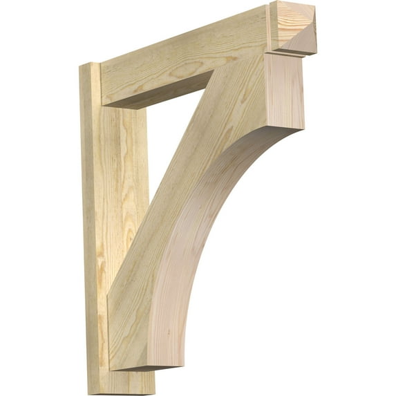 Ekena Millwork 6"W x 30"D x 30"H Westlake Rough Sawn Arts and Crafts Outlooker, Douglas Fir