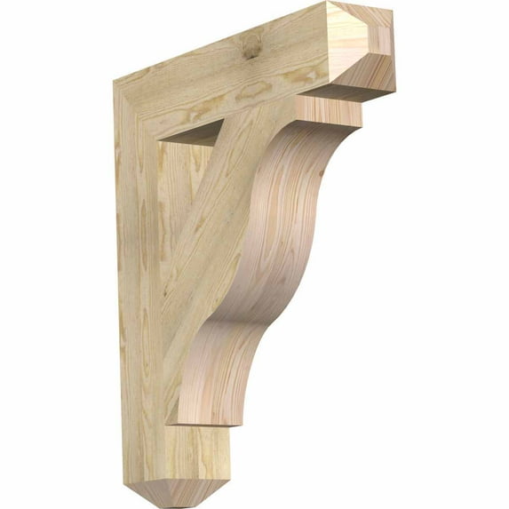 Ekena Millwork 6"W x 30"D x 34"H Funston Craftsman Rough Sawn Bracket, Douglas Fir