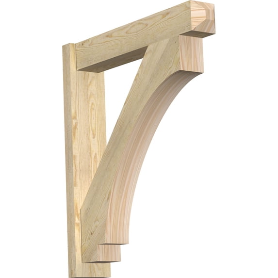 Ekena Millwork 6"W x 30"D x 34"H Imperial Rough Sawn Craftsman Outlooker, Douglas Fir