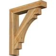 thumbnail image 1 of Ekena Millwork 6"W x 30"D x 34"H Merced Block Rough Sawn Bracket w/ Offset Brace, Western Red Cedar, 1 of 25