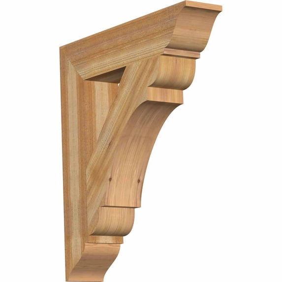 Ekena Millwork 6"W x 30"D x 34"H Olympic Traditional Rough Sawn Bracket, Western Red Cedar