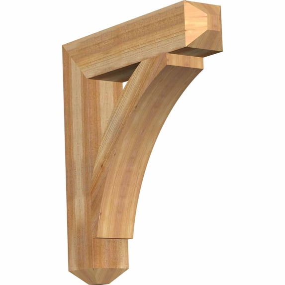 Ekena Millwork 6"W x 30"D x 34"H Thorton Craftsman Rough Sawn Bracket, Western Red Cedar