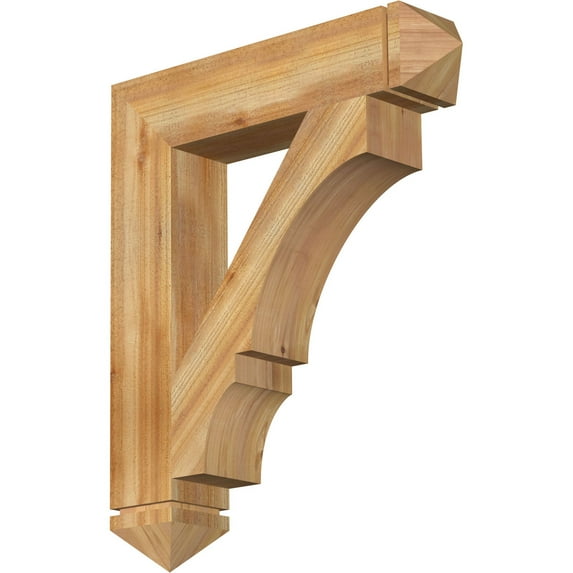 Ekena Millwork 6"W x 30"D x 36"H Balboa Arts & Crafts Rough Sawn Bracket, Western Red Cedar