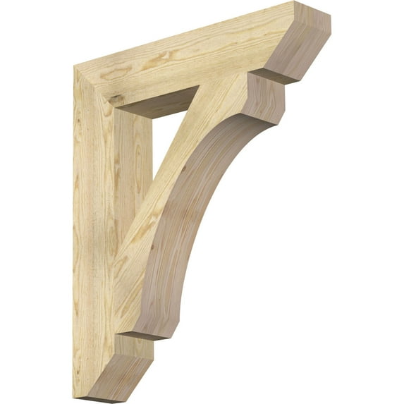 Ekena Millwork 6"W x 30"D x 36"H Legacy Slat Rough Sawn Bracket, Douglas Fir