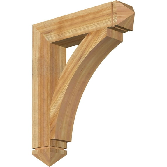 Ekena Millwork 6"W x 30"D x 36"H Thorton Arts & Crafts Rough Sawn Bracket, Western Red Cedar