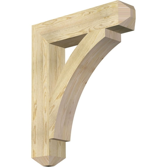 Ekena Millwork 6"W x 30"D x 36"H Thorton Craftsman Rough Sawn Bracket, Douglas Fir