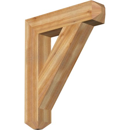 Ekena Millwork 6"W x 30"D x 36"H Traditional Craftsman Rough Sawn Bracket, Western Red Cedar