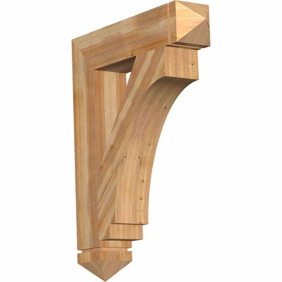 Ekena Millwork 6"W x 30"D x 38"H Imperial Arts & Crafts Rough Sawn Bracket, Western Red Cedar