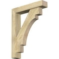 thumbnail image 1 of Ekena Millwork 6"W x 30"D x 38"H Merced Block Rough Sawn Bracket w/ Offset Brace, Douglas Fir, 1 of 25