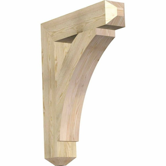 Ekena Millwork 6"W x 30"D x 38"H Thorton Craftsman Rough Sawn Bracket, Douglas Fir