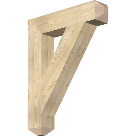 Ekena Millwork 6"W x 30"D x 38"H Traditional Craftsman Rough Sawn Bracket, Douglas Fir
