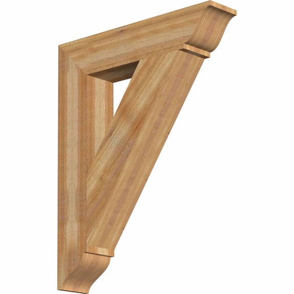 Ekena Millwork 6"W x 30"D x 38"H Traditional Traditional Rough Sawn Bracket, Western Red Cedar