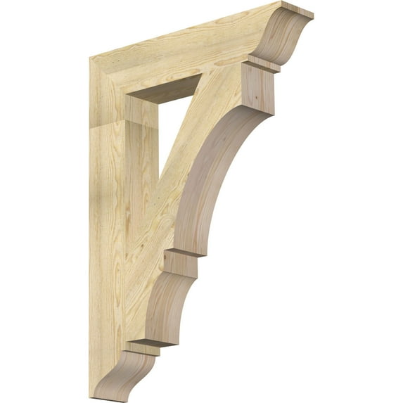 Ekena Millwork 6"W x 30"D x 42"H Balboa Traditional Rough Sawn Bracket, Douglas Fir