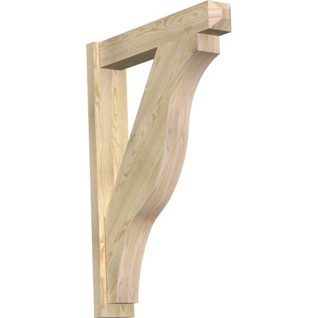 Ekena Millwork 6"W x 30"D x 42"H Funston Rough Sawn Craftsman Outlooker, Douglas Fir