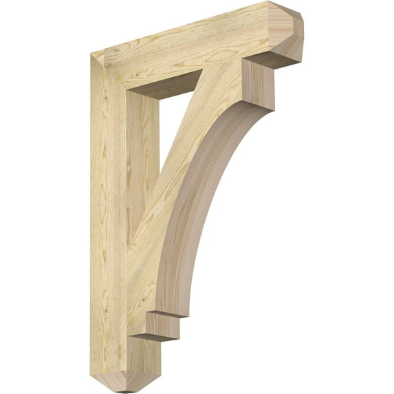 Ekena Millwork 6"W x 30"D x 42"H Imperial Craftsman Rough Sawn Bracket, Douglas Fir