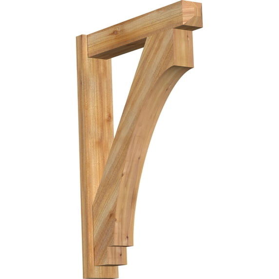 Ekena Millwork 6"W x 30"D x 42"H Imperial Rough Sawn Craftsman Outlooker, Western Red Cedar