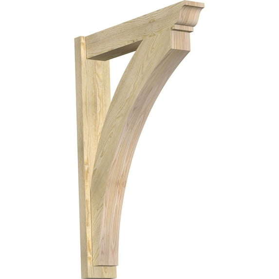 Ekena Millwork 6"W x 30"D x 42"H Thorton Rough Sawn Traditional Outlooker, Douglas Fir