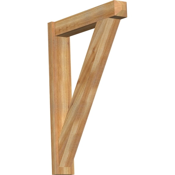 Ekena Millwork 6"W x 30"D x 42"H Traditional Rough Sawn Craftsman Outlooker, Western Red Cedar