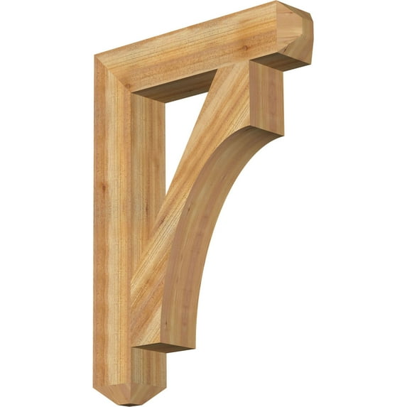 Ekena Millwork 6"W x 30"D x 42"H Westlake Craftsman Rough Sawn Bracket, Western Red Cedar