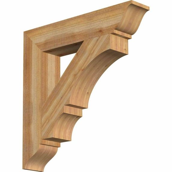 Ekena Millwork 6"W x 32"D x 32"H Balboa Traditional Rough Sawn Bracket, Western Red Cedar