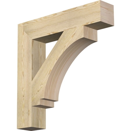 Ekena Millwork 6"W x 32"D x 32"H Imperial Block Rough Sawn Bracket, Douglas Fir