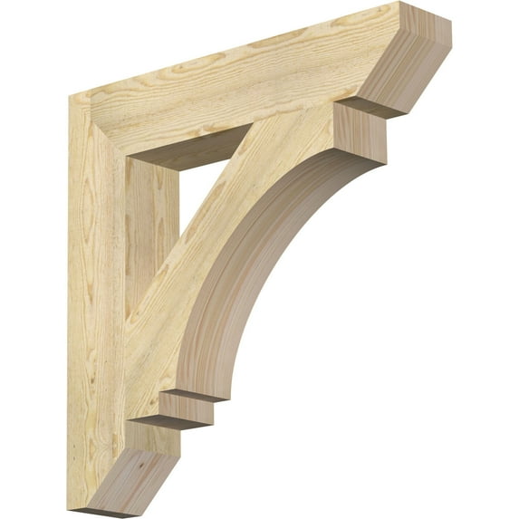 Ekena Millwork 6"W x 32"D x 32"H Imperial Slat Rough Sawn Bracket, Douglas Fir